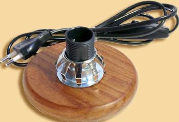 Lampen Ersatzsockel - Holz - rund, Gr��e L