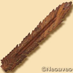 R�chuerhschiffchen aus Sheeshamholz mit filigranen Messingintarsien - Begleiter f�r entspannende Momente.