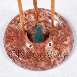 R&auml;ucherteller, Speckstein-Teller, 8 cm,  R&auml;ucherwerk Zubeh&ouml;r, f&uuml;r 5 R&auml;ucherst&auml;bchen, ein R&auml;ucherkegel, R&auml;ucher-Zeremonie