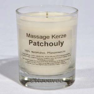 Massagkerze Patchouly - verf�hrerischer S�dsee-Duft, auf nat�rlicher Pllanzenbasis hergestellt, mit �therischem �l beduftet