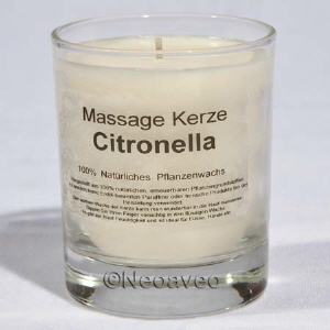 Natur Massagkerze  Natur Massagkerze Citronella mit erfrischendem Citrusduft, nat�rliche Hautpflege mit Soja�l und �therischen �len