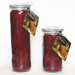 Jumbo Windlicht Altrot im Weckglas, Jumbo Kerze von Candle Factory, Gastronomie Kerzen, SPA-Kerzen, Wellness Kerzen