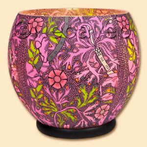 Bartnelke Leuchtglas Lampe 