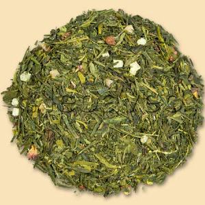Engelskuss - Premium Teemischung aus gr�nem und weisem Tee mit Geschmacksrichtung Maracuja. Aromatisierter weisser und gr�ner Tee aus China. Sencha, Lung Ching, Pai Mu Tan.