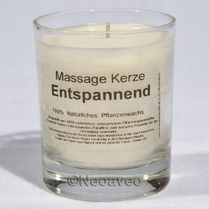 Natur Massagkerze Entspannend mit duftenden �therischen �len, verw�hnt die Haut mit nat�rlichen Rohstoffen