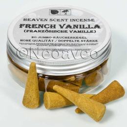 Feiner und zarter Vanilleduft zur Raumluft Aromatisierung. F&uuml;r Liebhaber leicht intensiver D&uuml;fte genau die richtige Wahl. Qaulit&auml;ts R&auml;ucherkegel ab 30 St&uuml;ck im Aromabeh&auml;lter online kaufen.