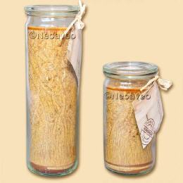 Jumbo Windlicht Goldbraun von Candle Factory, ohne Duft, Gastronomie Kerzen, SPA-Kerze, Wellness Kerze, Wellnesskerze