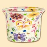 Sommermotiv Leuchtglas Teelicht Glas mit Motiv - Gr�ner Schmetterling. Zur Sommerzeit passendes Motivglas von Kerzenfarm Hahn, f�r LED-Teelicht oder Teelicht.