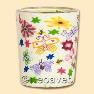 Gr�ner Schmetterling Leuchtglas Votivglas f�r Teelicht, LED-Teelicht, Kerzenfarm Hahn
