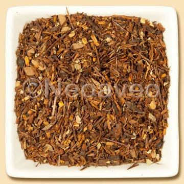 Die zarte Grundsüße vom Honigbusch-Tee wird  mit Masalagewürzen nach indischer Tradition zum Masala Honigbuschtee, mit ausgezeichnetem Geschmack.