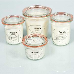 Jasmin Rapswachskerze von Kerzenfarm Hahn, bet�render Bl�tenduft, nachwachsende Rohstoffe