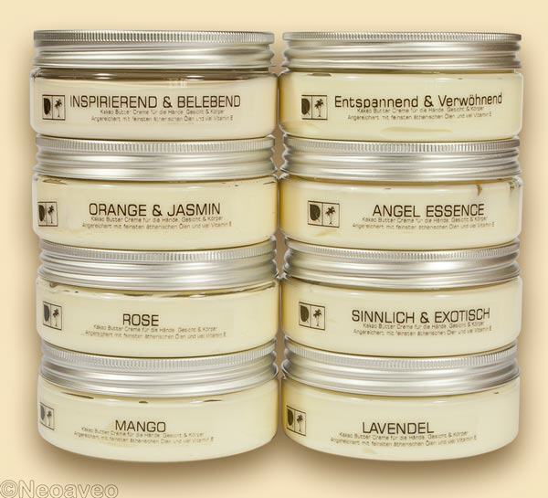 Parabenfrei, Kakaobuter Creme, Bodycreme, Gesichtscreme, Handcreme mit Sheabutter, zur Körperpflege