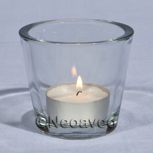  Glastopf Heavy Kerzenglas konisch,10cm. Hergestellt aus dickem Klarglas geformtes Kerzenglas im schlichten Design, f�r stimmungsvolles Kerzenlicht. Im Wohnbereich oder Gastronomie