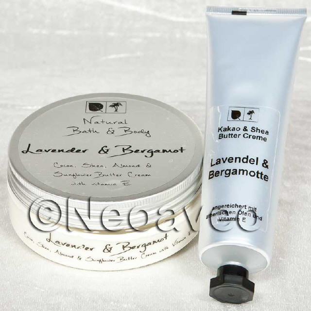 Lavendel Bergamotte Kakakobutter Creme