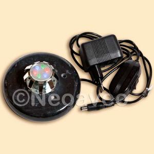 LED-Lampensockel aus Marmor, 12cm, mit schwarzer Anschlussleitung, durchgehende Farbwechsel f�r beeindruckende Leuchteffekte.