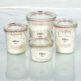 Kerzenfarm Hahn Rapswachskerze Olive, im Weckglas in vier Gr&ouml;&szlig;en