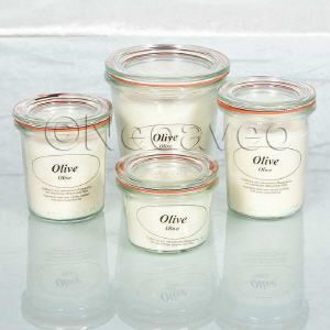 Kerzenfarm Hahn Rapswachskerze Olive, im Weckglas in vier Gr��en