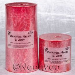 Orange, Nelke und Zimt Wellness Duftkerze, eine SPA-Kerze mit w&uuml;rzigen Citrusduft f&uuml;r das ganze Jahr. Au&szlig;ergew&ouml;hnliche Wellnesskerze in zwei Gr&ouml;&szlig;en mit Verw&ouml;hnduft f&uuml;r zuhause.