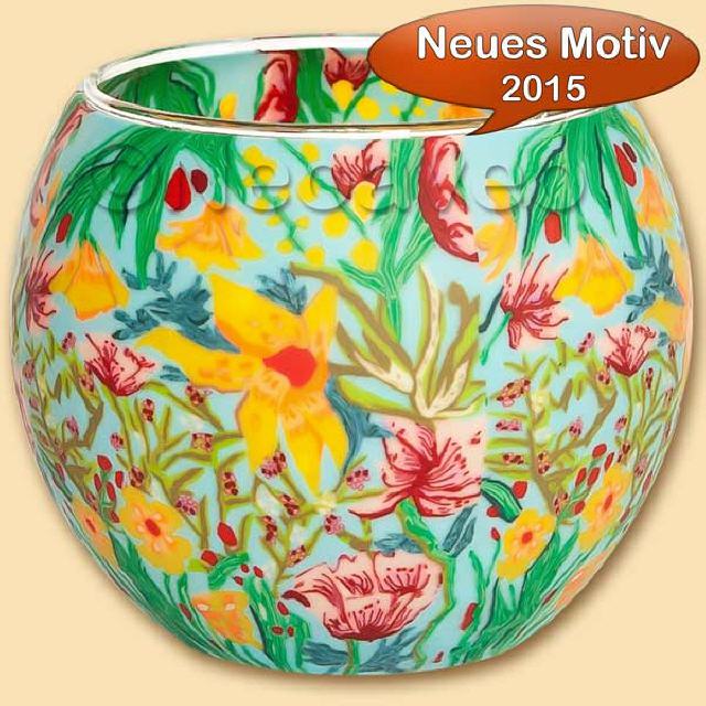 Tropische Blumen Leuchtglas