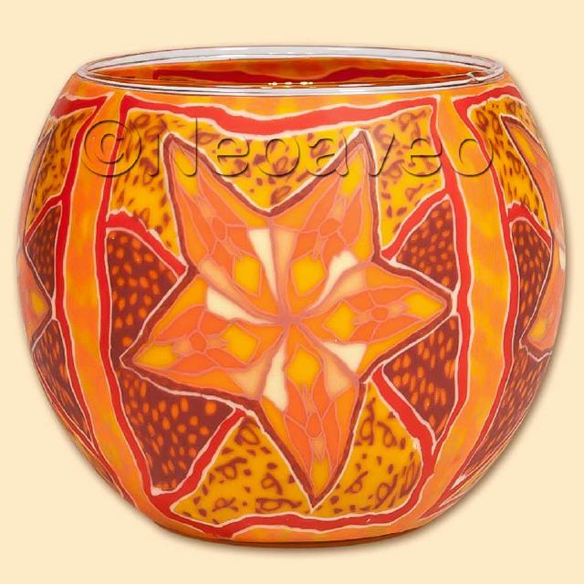 Roter Stern Leuchtglas