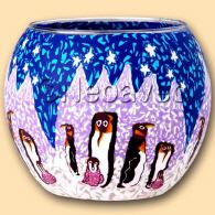 Leuchtglas Pinguin 11 cm, von Kerzenfarm Hahn, S&uuml;dpol