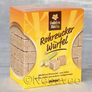  Rohrzucker W�rfelzucker Golden Rocks von Hellmi in derl 500g Packung. unraffiniert zum S��en von Tee, Kaffee oder anderen Hei�getr�nken.