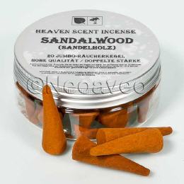 Warmer Holzduft indisher Zeder. diese Duftprofil ist einzigartig und unverwechselbar unter den Holzd&uuml;ften. Amerikanische Qualit&auml;ts R&auml;ucherkegel von Heaven Scent im Aroma-Schutzbeh&auml;lter.