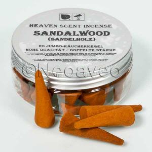 Warmer Holzduft indisher Zeder. diese Duftprofil ist einzigartig und unverwechselbar unter den Holzd�ften. Amerikanische Qualit�ts R�ucherkegel von Heaven Scent im Aroma-Schutzbeh�lter.