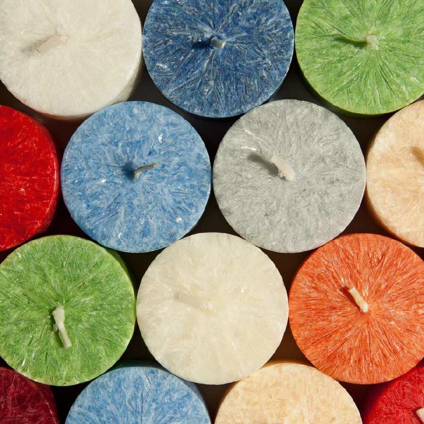 Teelichter, Teelichte in vielen Farben für Windlicht, Kerzenglas oder Stövchen.
