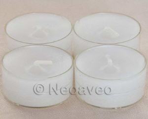 Wei�e Teelichte im Acrylcup f�r St�vchen, Kerzenglas oder Windlicht