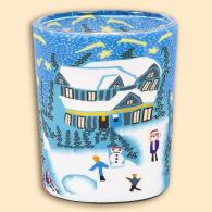 6 cm Votivglas Winter von Kerzenfarm Hahn