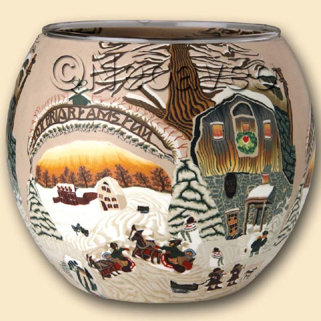 Winterfarm Leuchtglas